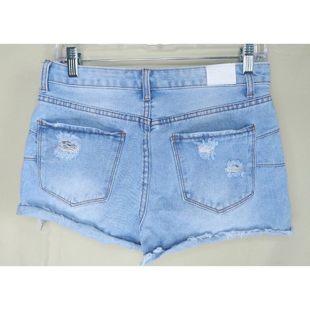 Gogo Jeans Denim Shorts Light Wash Distressed Shortie Bootie Women's Size 9/29 - Picture 4 of 8